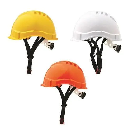 Pro Choice Airborne Hard Hat Vented Micro Peak, 6 Point Ratchet Harness - HHV6MP PPE Pro Choice WHITE
